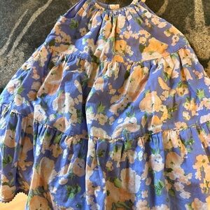 Janie and Jack Blue and Orange Floral Dress
